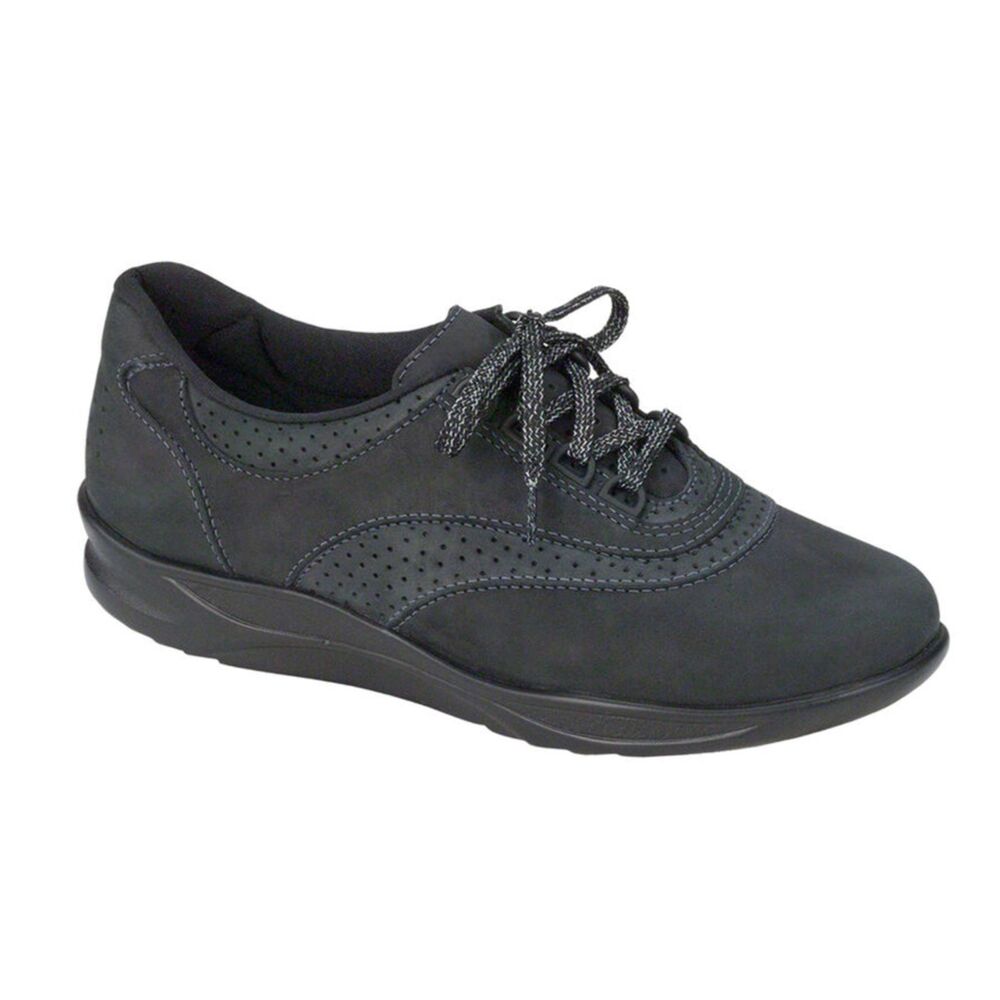 SAS Walk Easy Shoes Women's Black Leather Lace-up Comfort - US 8M‎